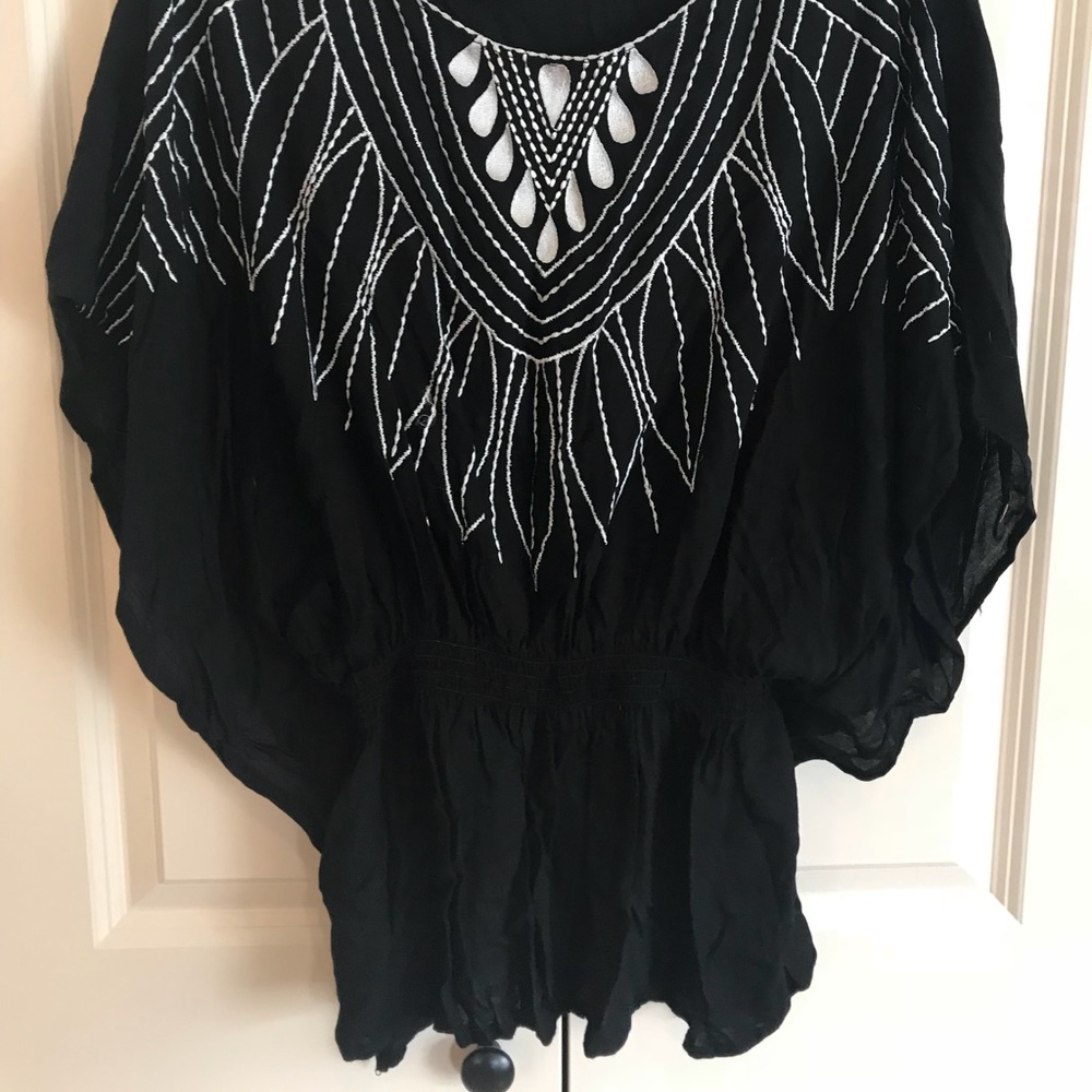 Large Black Blouse